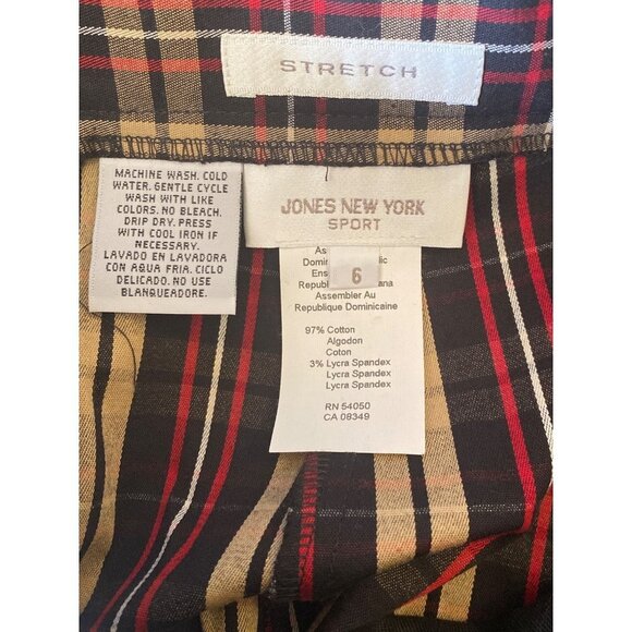 Taylor straight leg ankle‎ length casual plaid pants women size 6 - Picture 5 of 6